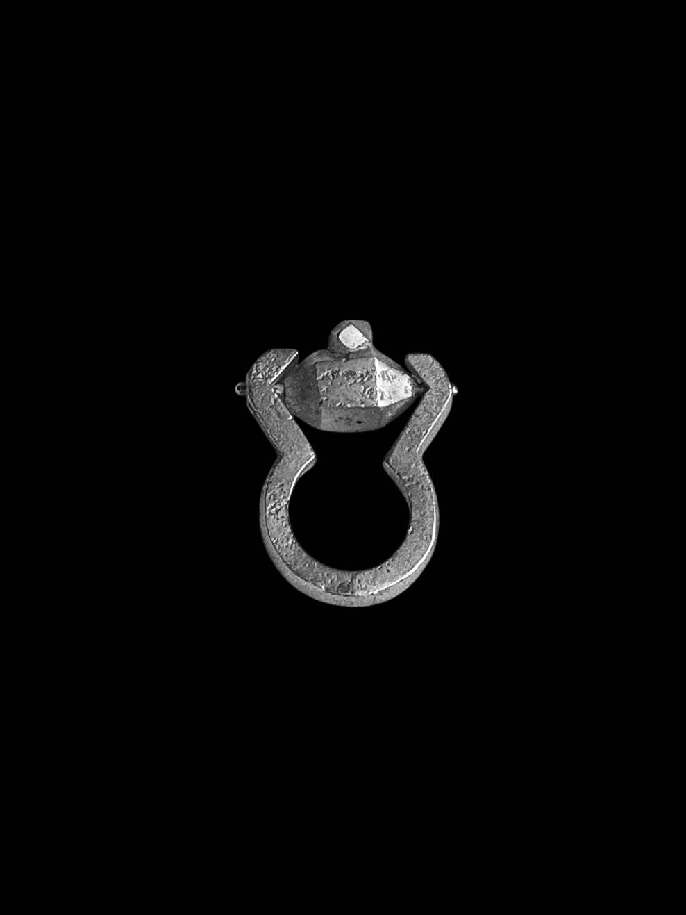 Rotating Silver Crystal Ring