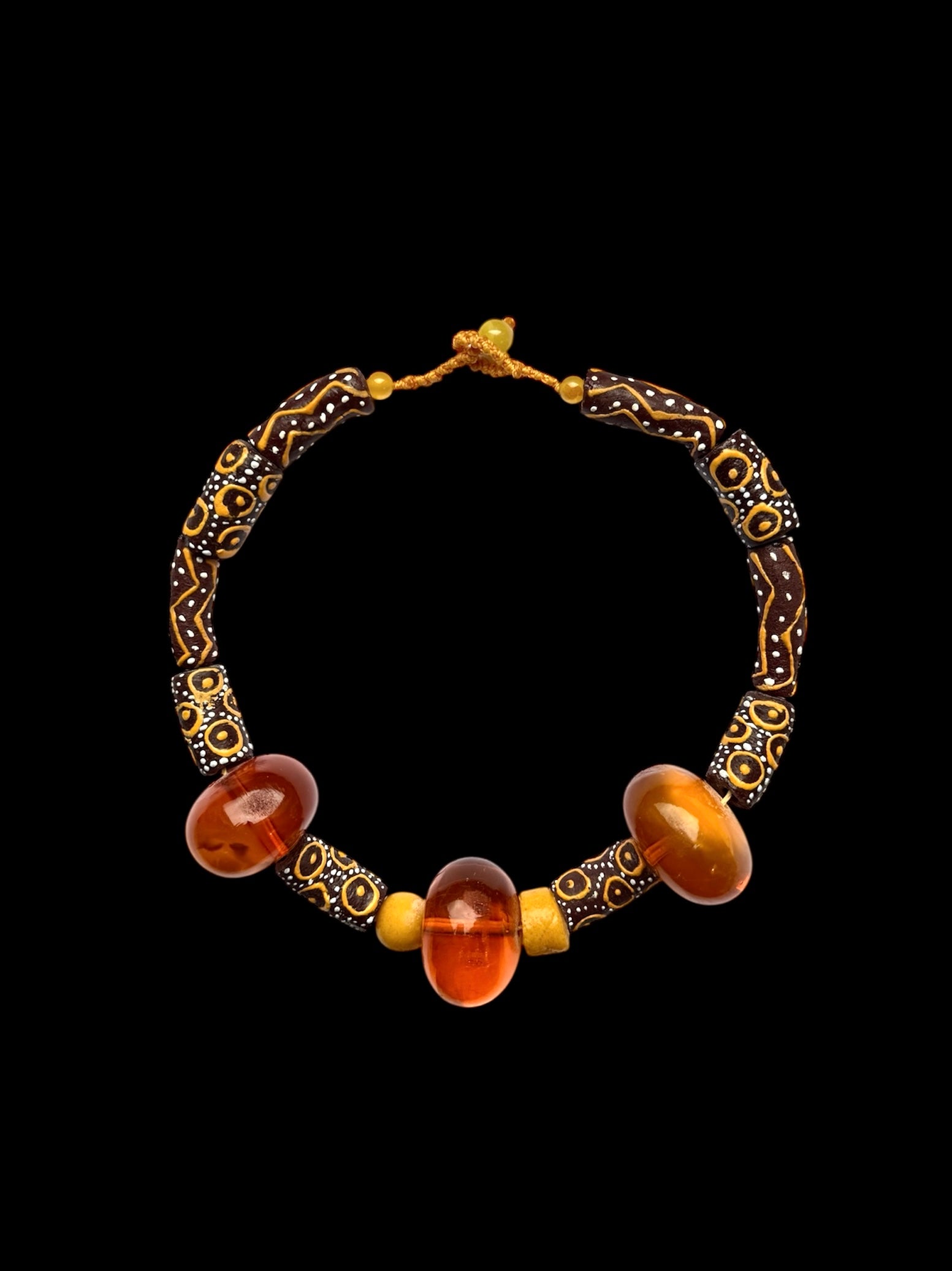 Glass and Amber Necklace