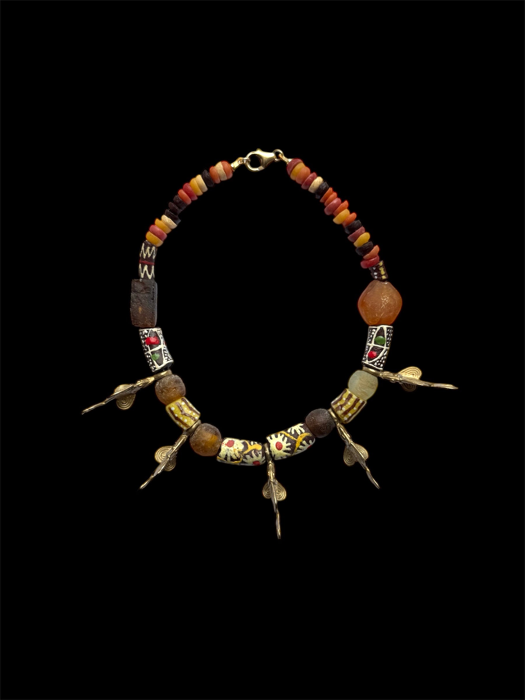 Brass and Glass Fish Necklace