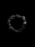 Oxidised silver and black tourmaline bracelet