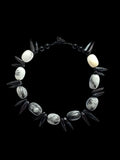 Tourmalinated Quartz and spike necklace
