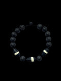 Lava Stone and Glass Bead Necklace
