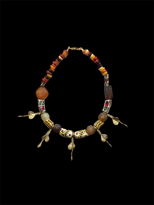 Brass and Glass Fish Necklace