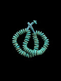 Double strand imitation turquoise disc bracelet