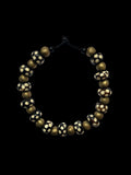 Batik Wood and Brass Necklace
