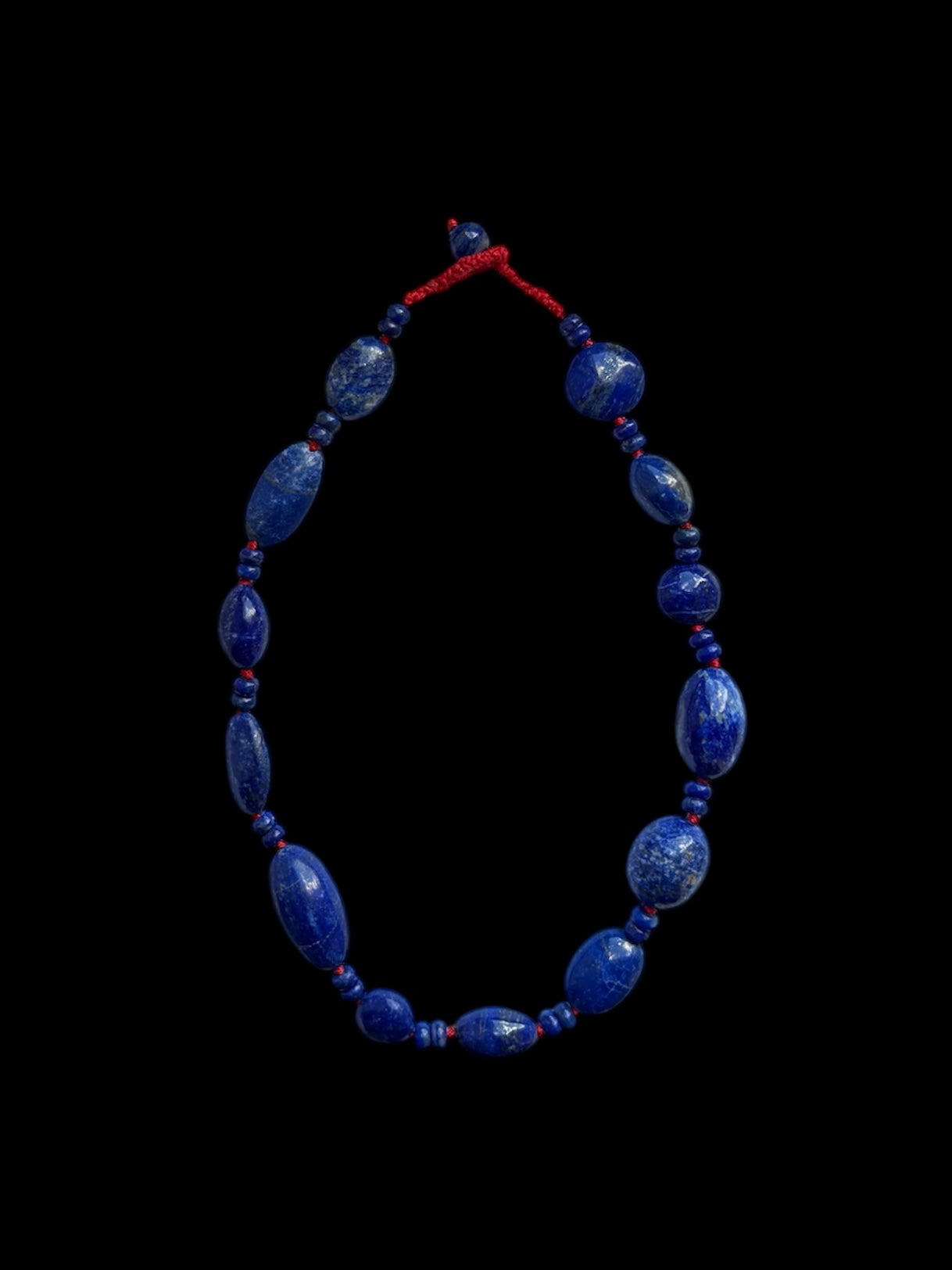 Mixed oval lapis necklace