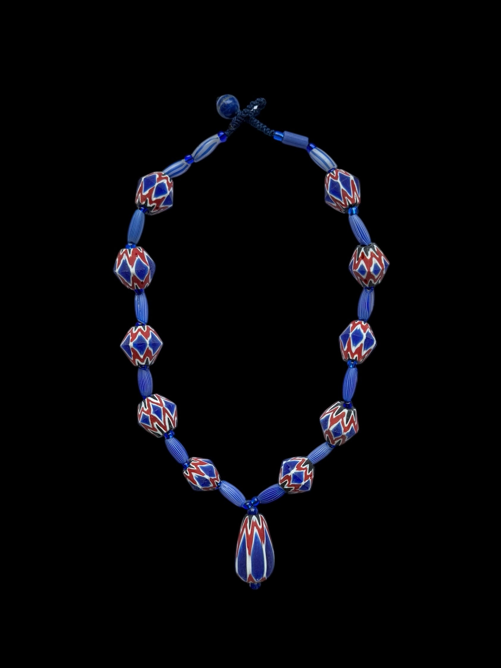 Red, Blue and White Combination Necklace