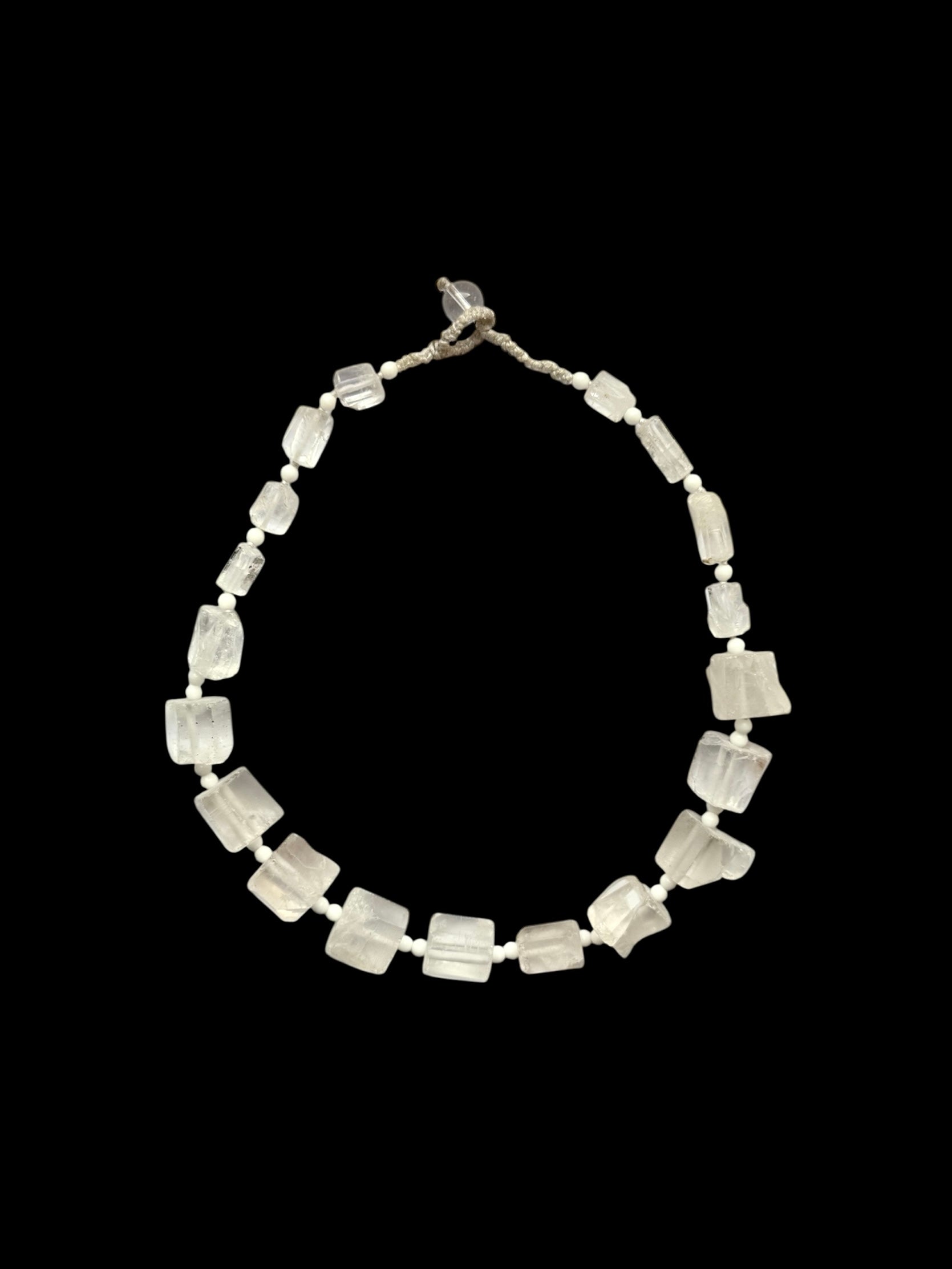 Square Rock Crystal Necklace