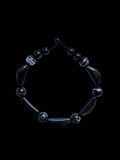 Triangular black agate and onyx necklace