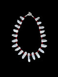 Rock Crystal and Red Jade Necklace