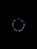 Lapis and Mixed Striped Bead Bracelet